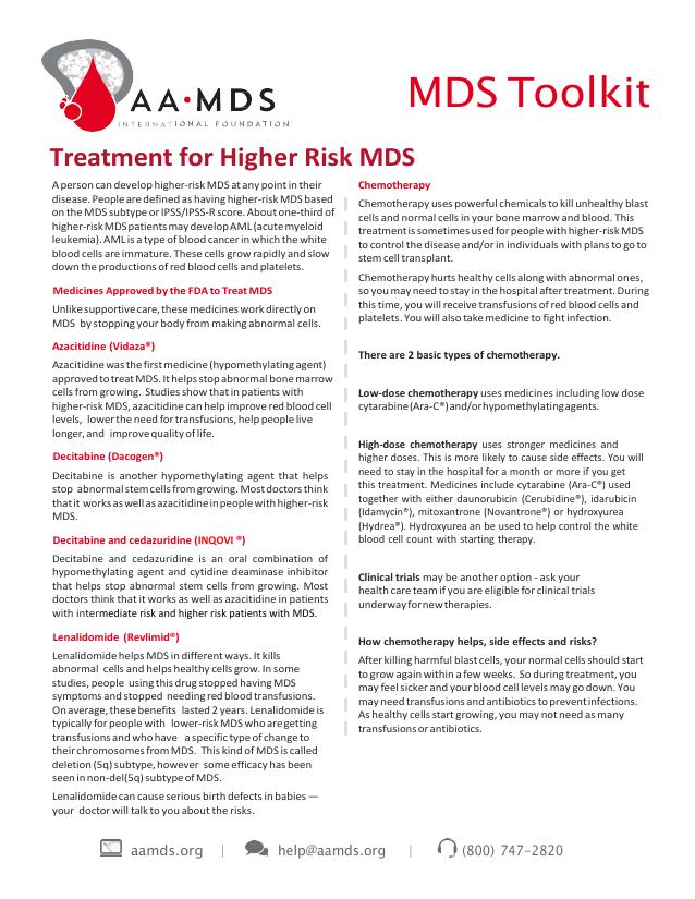 MDS Toolkit - Treatment for Higher Risk MDS (Thumbnail)