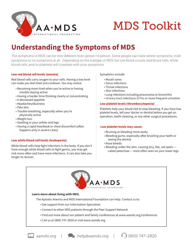 MDS Toolkit - Understanding the Symptoms of MDS (Thumbnail)