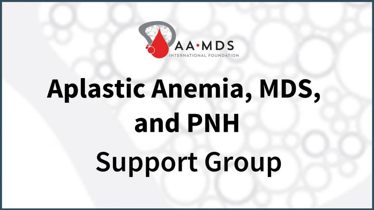 Introductory image: Aplastic Anemia, MDS, and PNH Virtual Support Group