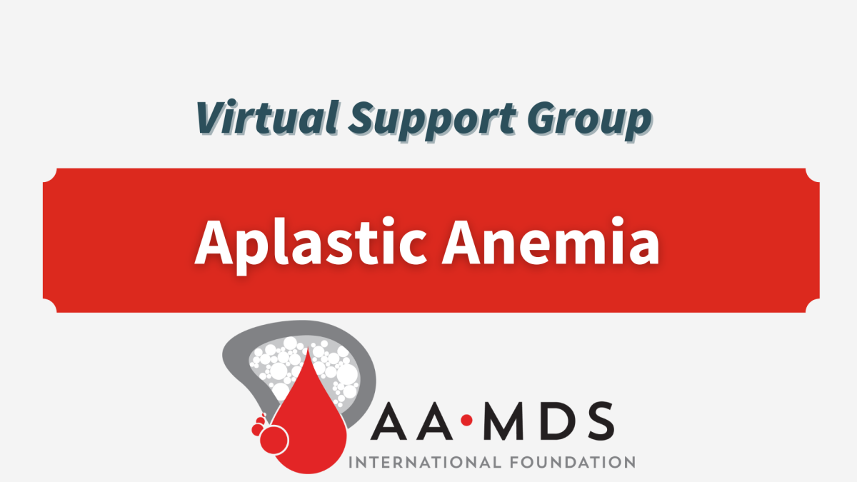 Introductory image: Aplastic Anemia Virtual Support Group -  2025 April