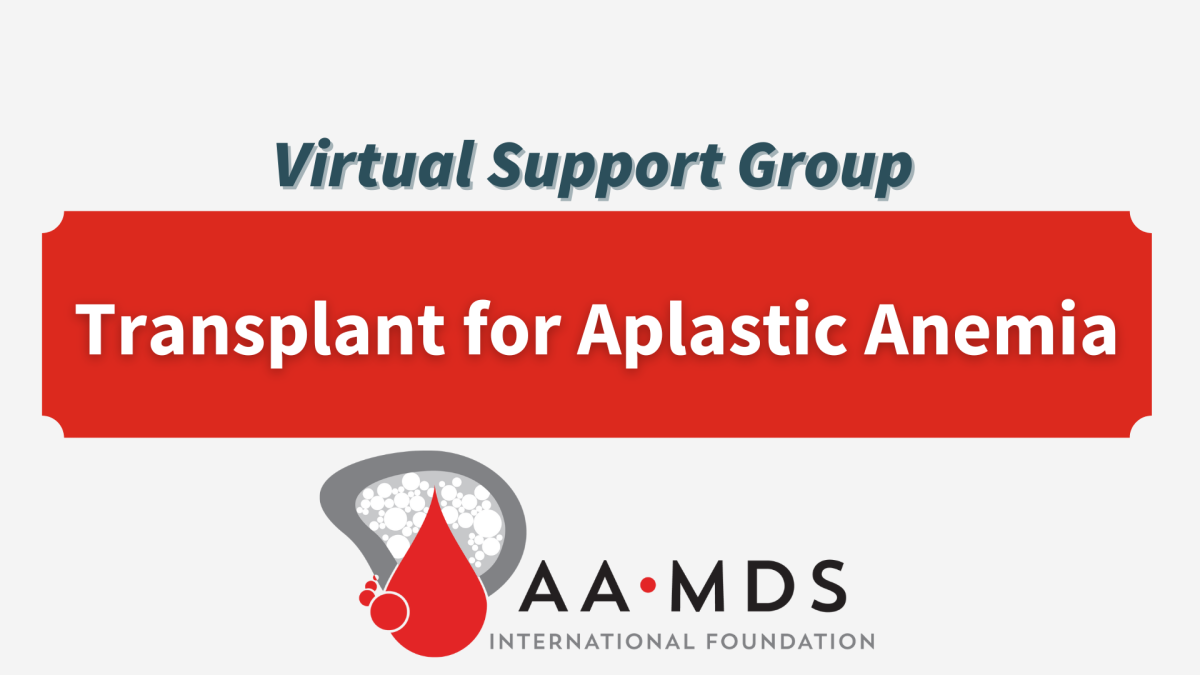 Introductory image: Transplant for Aplastic Anemia Virtual Support Group - 2024 May