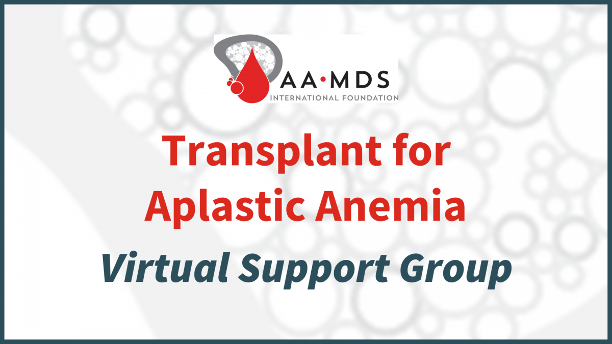 Introductory image: Transplant for Aplastic Anemia Virtual Support Group - 2022 July