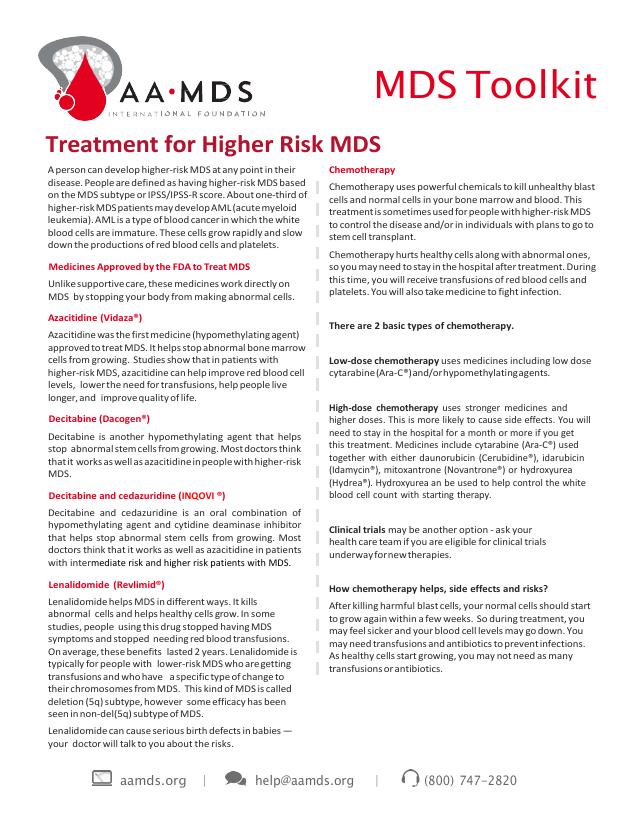 MDS Toolkit - Treatment for Higher Risk MDS (Thumbnail)