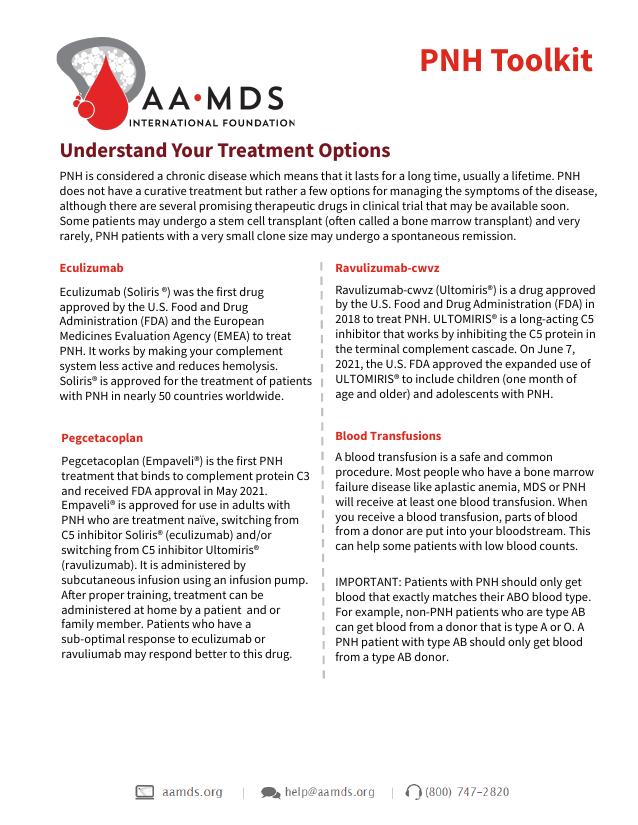 Aplastic Anemia Toolkit - Treatment Options for PNH (Thumbnail)