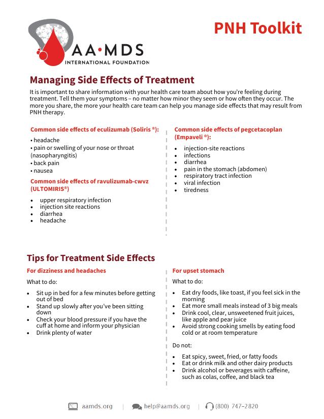 Aplastic Anemia Toolkit - Managing Side Effects of Treatment (Thumbnail)