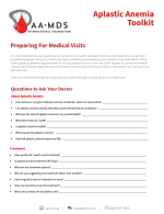 Thumbnail - Aplastic Anemia Toolkit - Preparing For Medical Visits