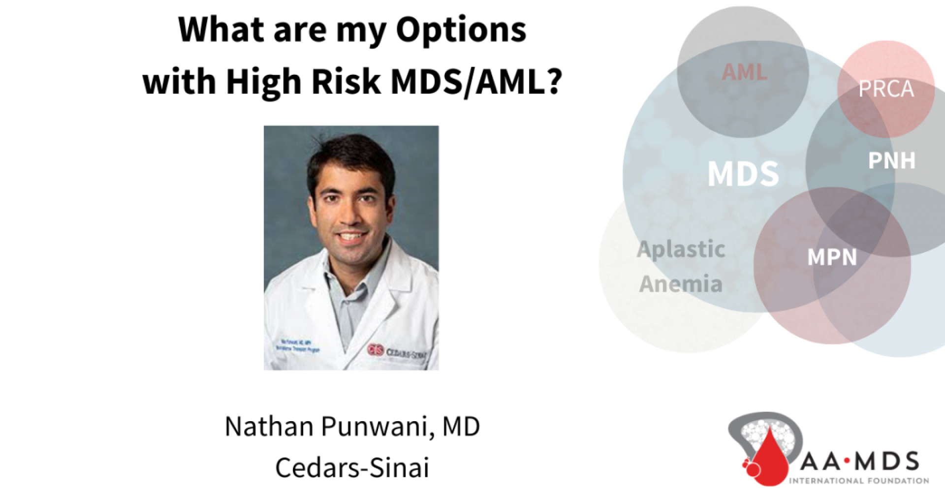 what are my options with high-risk m-d-s or a-m-l?