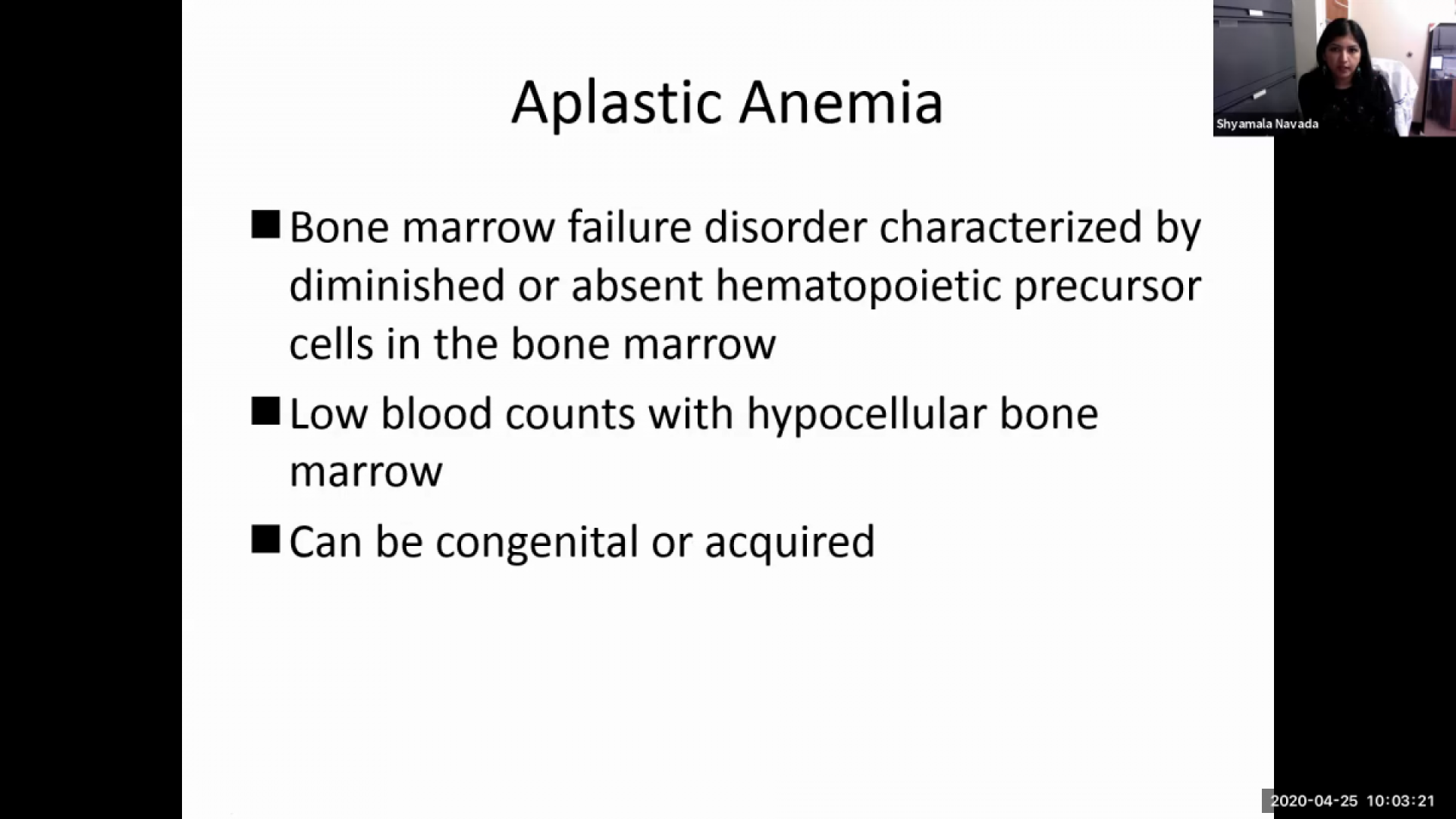 Aplastic Anemia - AAMDSIF Spring Virtual Conference