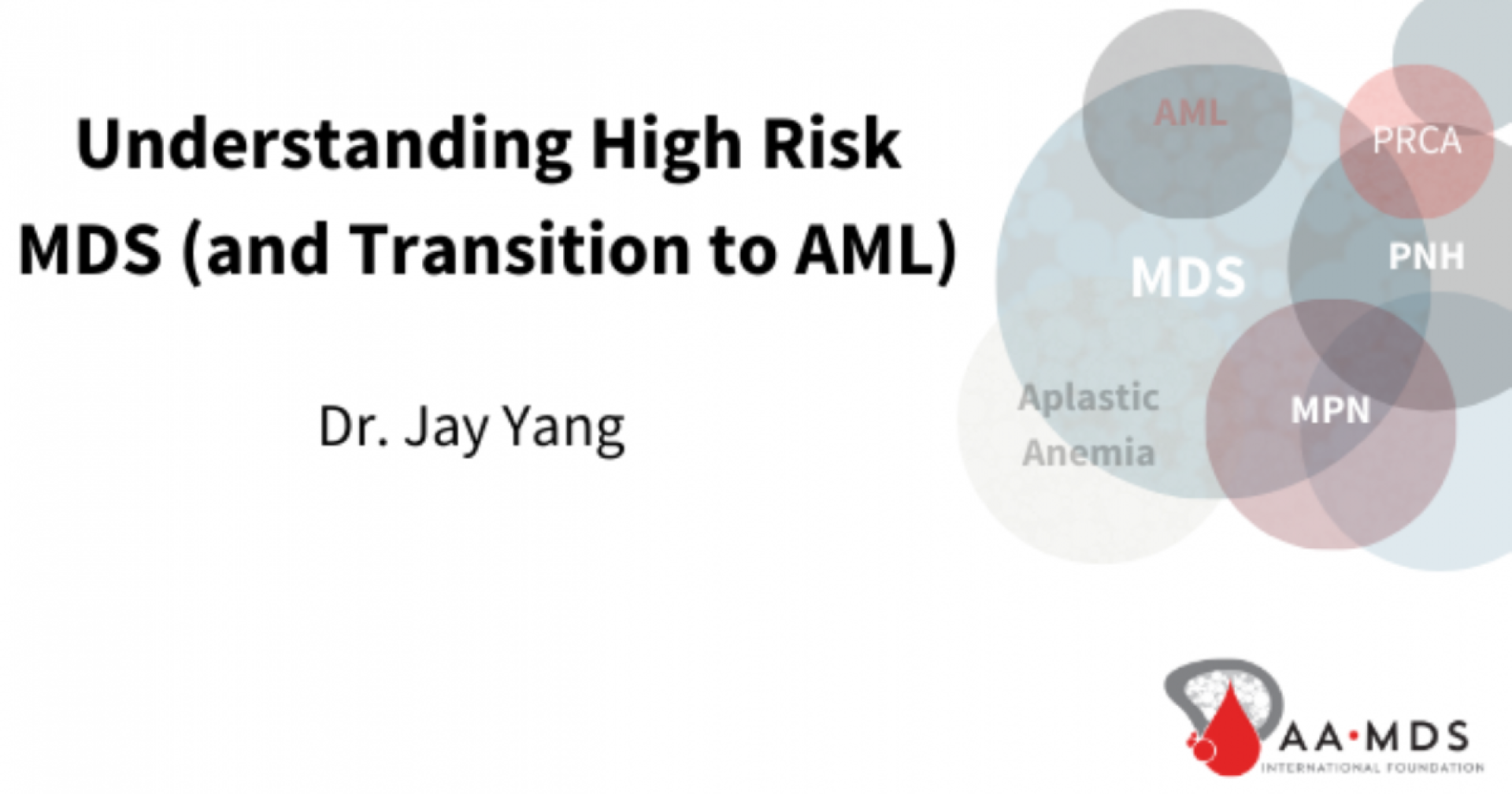 Understanding High Risk M-D-S and transition to A-M-L