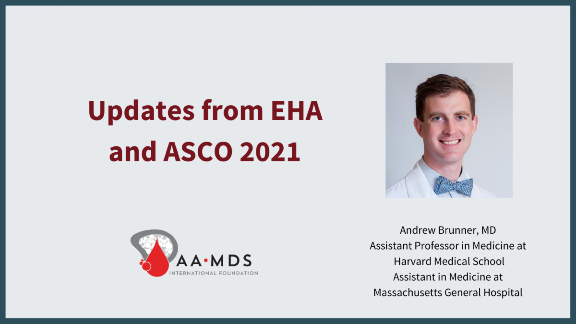 Updates from E-H-A and A-S-C-O 2021 for M-D-S
